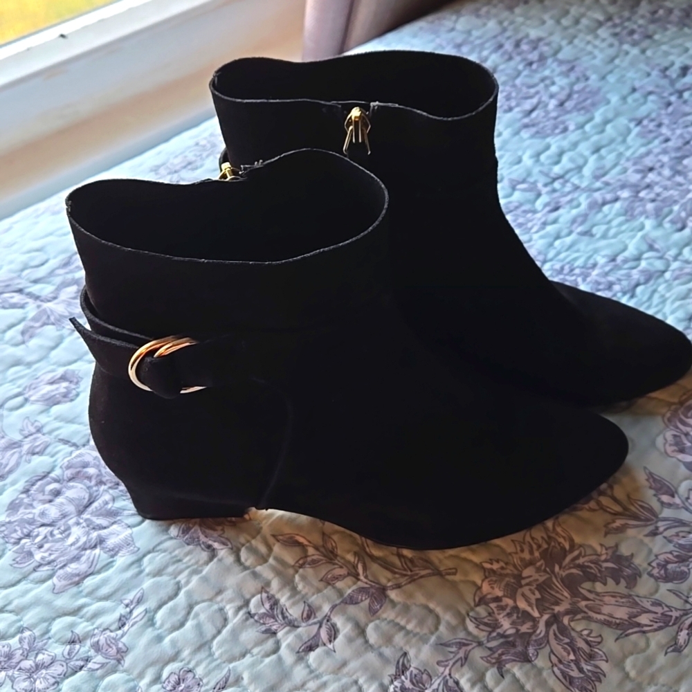 Suede booties